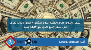 أسعار الدولار أمام الجنيه اليوم الاثنين 7 أبريل 2025: تعرف على سعر البيع الذي بلغ 51.19 جنيه